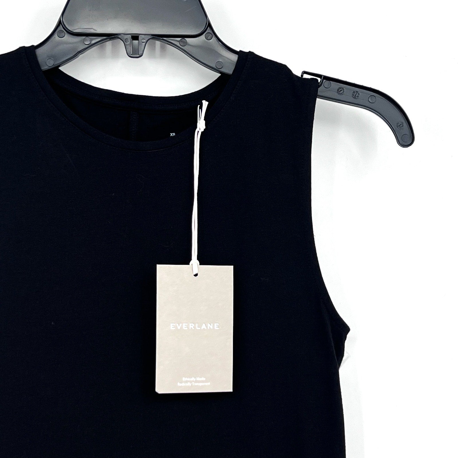 EVERLANE Women's The Supima Form Tank Top Medium Black Sleeveless Crewneck NWT