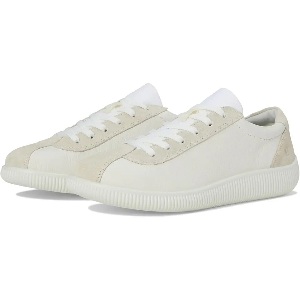 ECCO Womens Soft Zero Sneakers EU 41 US 10-10.5 Cream White Leather NIB