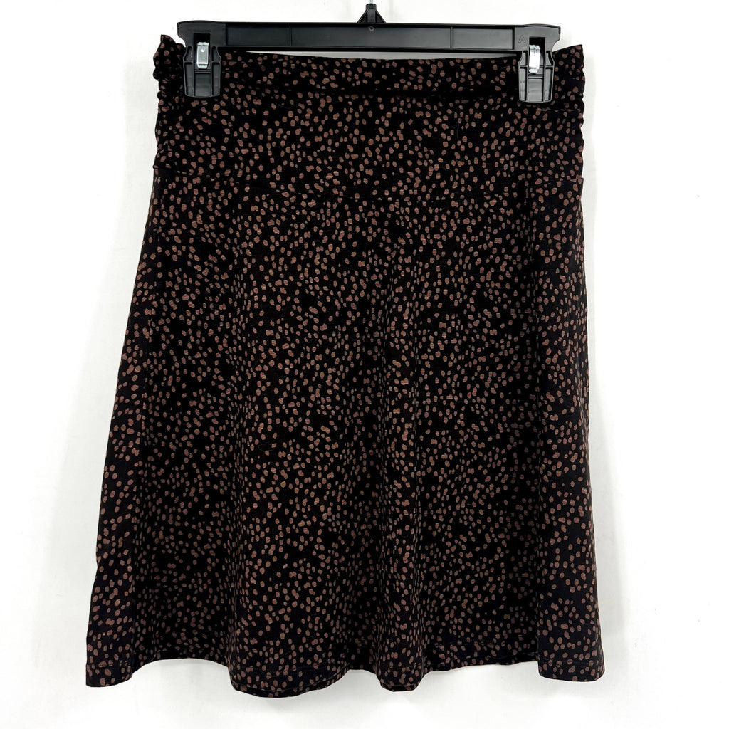 TOAD & CO Womens Chaka Pull-On Mini Skirt XS Black Dot Print NWT