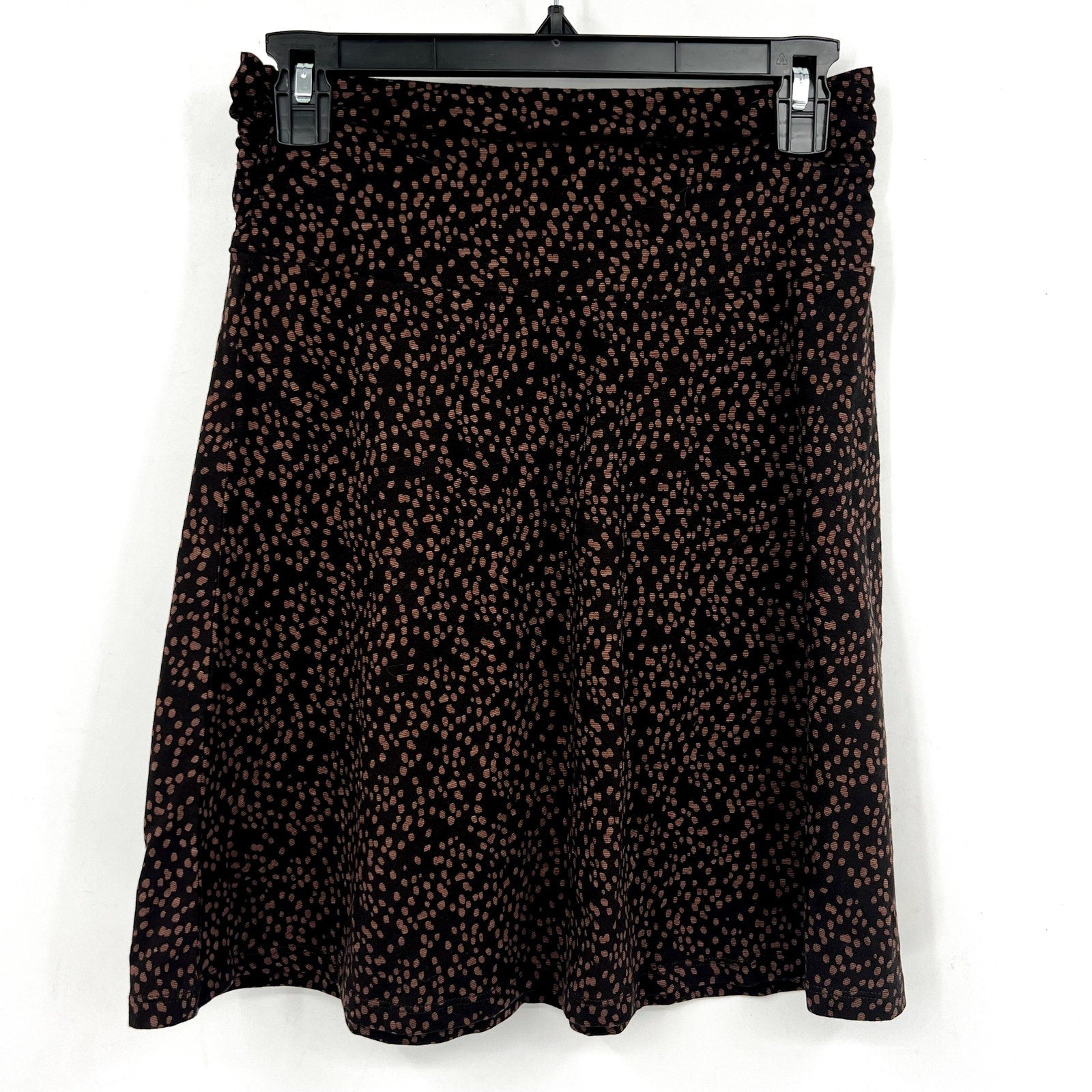 TOAD & CO Womens Chaka Pull-On Mini Skirt XS Black Dot Print NWT