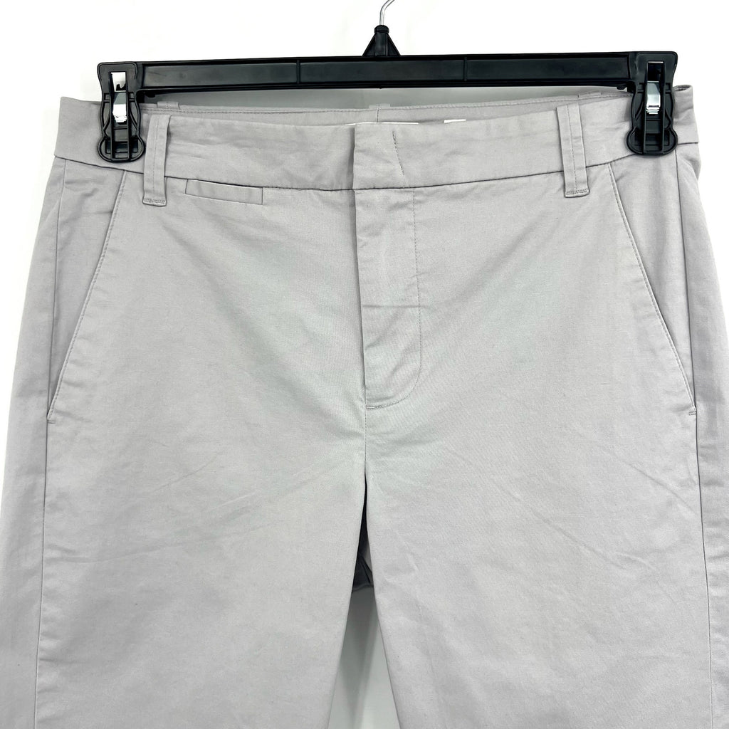 VINCE Womens Coin Pkt Bermuda Shorts Size 6 Grey Fog Stretch Flat Front NWOT