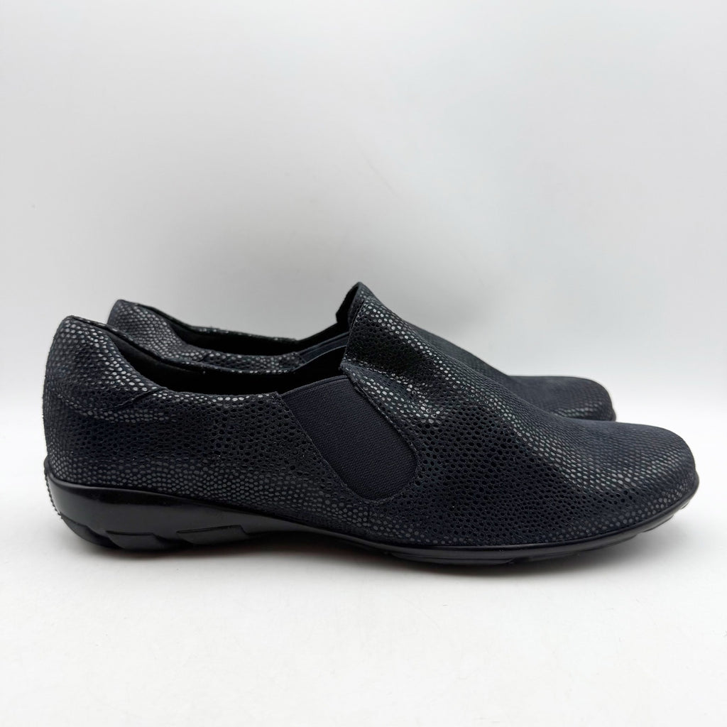Vaneli Womens Anemone Slip On Shoes US 11 Wide Black Textured Leather NWOB