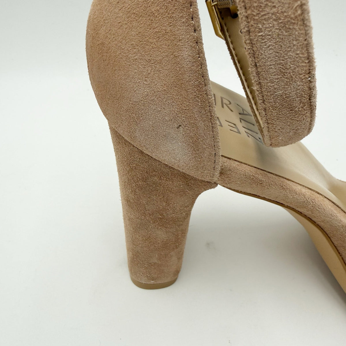 Naturalizer Womens Joy Heeled Dress Sandals Size 6 Wide Tan Suede NWOB