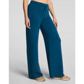 SPANX Women's AirEssentials Wide Leg Pants XL Crystal Teal Blue Knit Stretch NWT