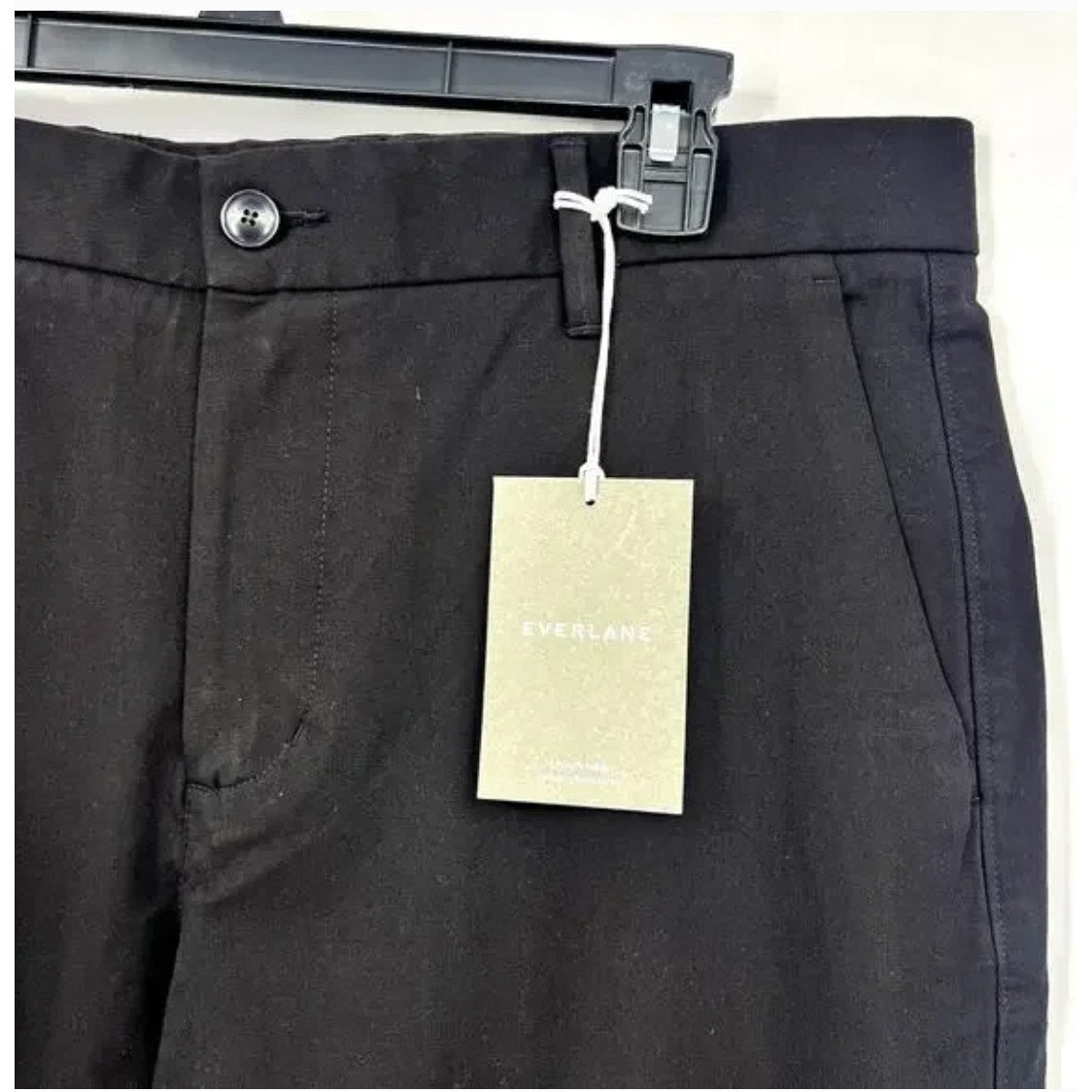 EVERLANE Uniform Mens Performance Chino Pants 28x30 Black Athletic Fit NWT