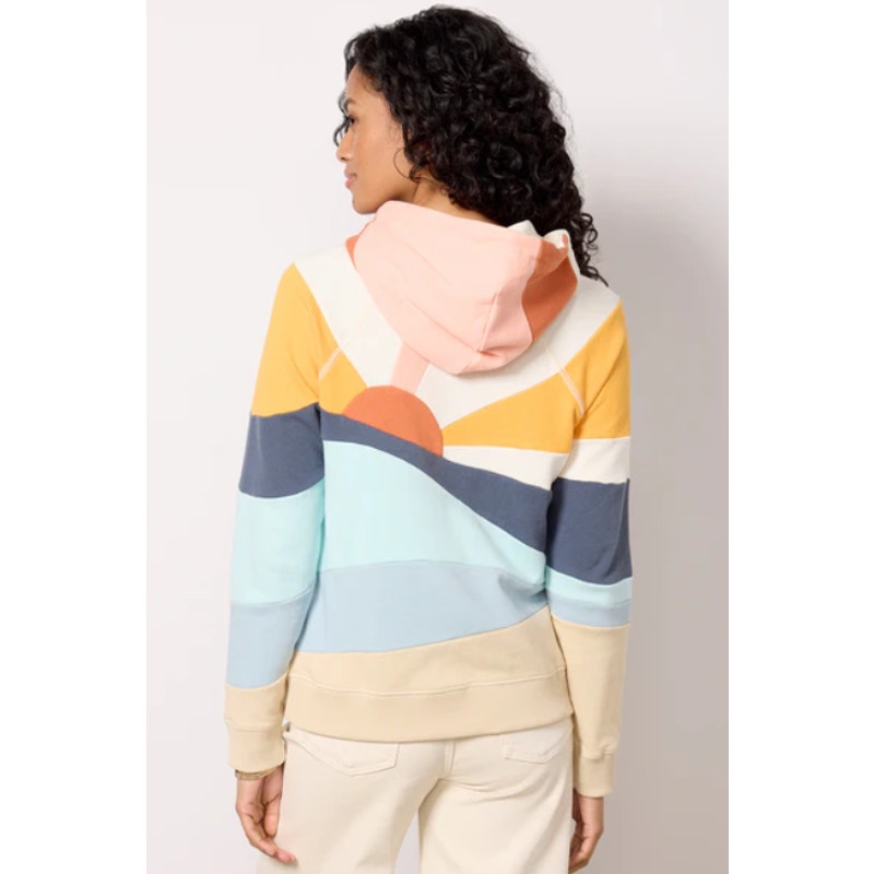FAHERTY Women's Regular Soleil Hoodie Sweatshirt Medium Sunset Sun & Sea NWT