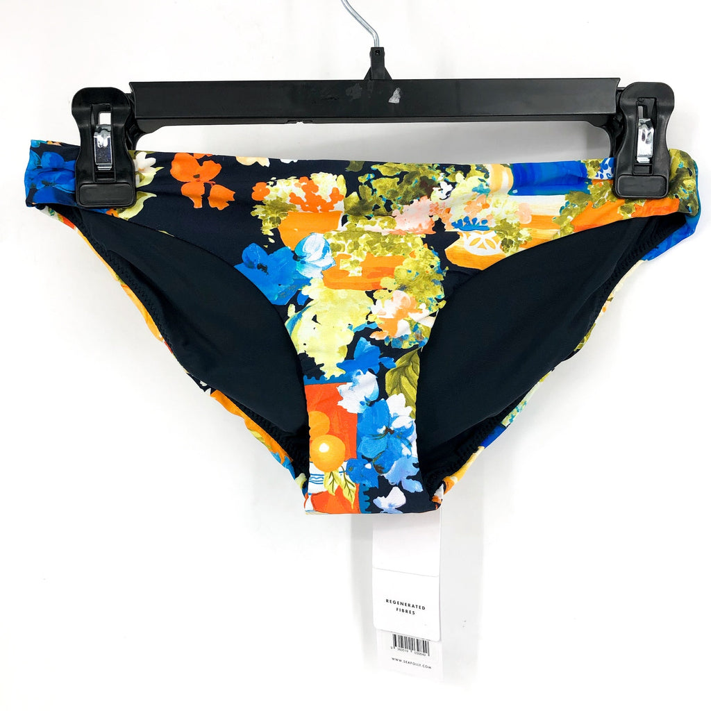 SEAFOLLY Women's Ciao Bella Hipster Swim Bottom Size 2 Blue Floral Printed NWT