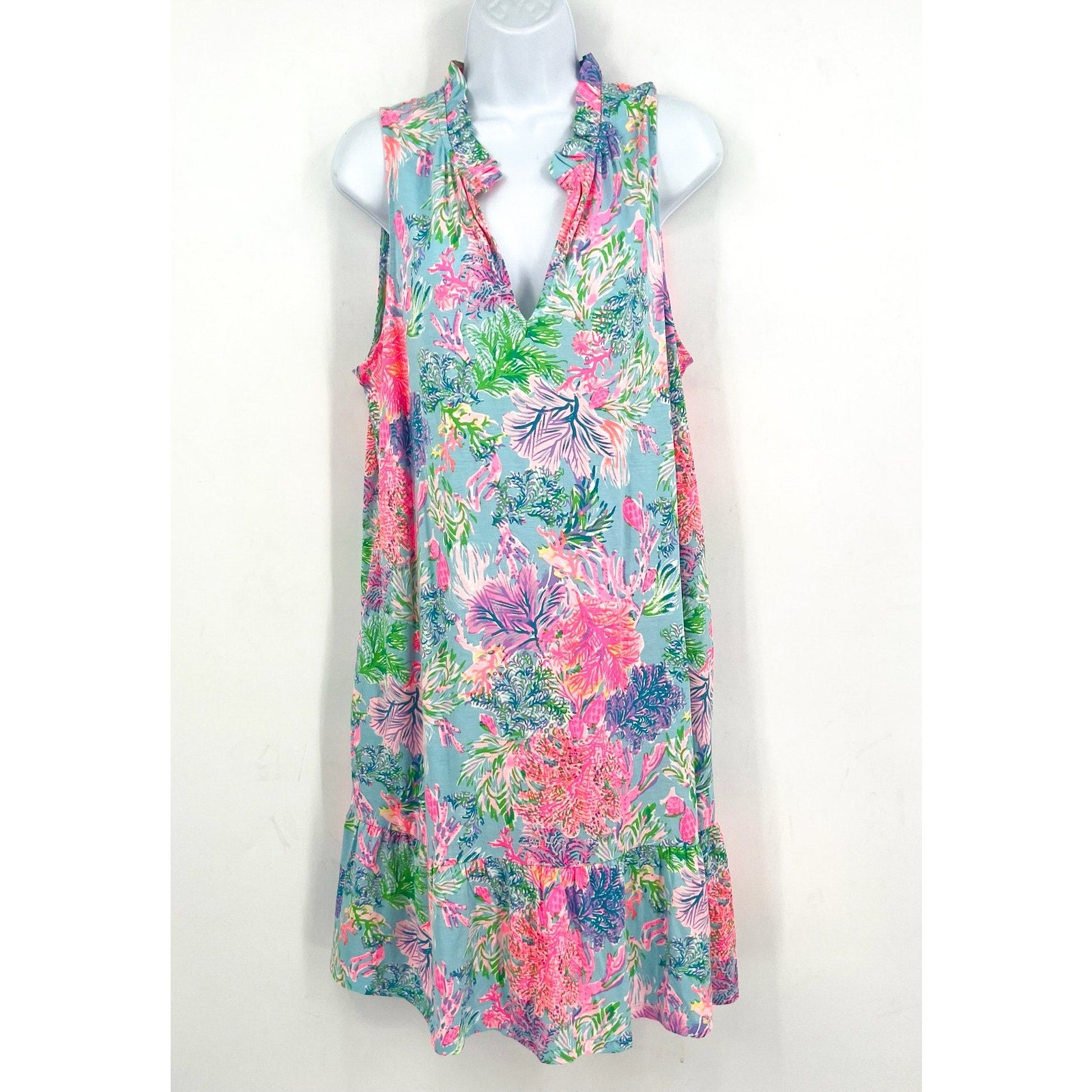 LILLY PULITZER Womens Malone Dress XL Cay to My Heart Blue Celestial Blue NWT
