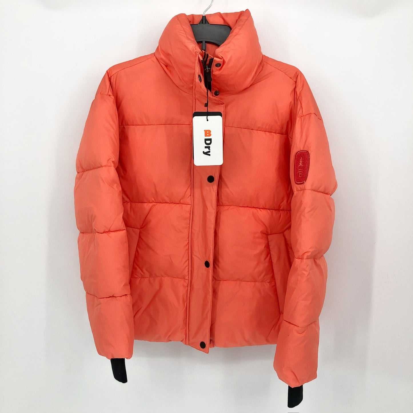 BASS OUTDOOR Women's Discovery Puffer Jacket XS Orange Living Coral Full Zip NWT
