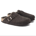 Birkenstock Boston Shearling Clogs EU 41 Womens 10 Mens 8 Mocha Brown Suede NWT