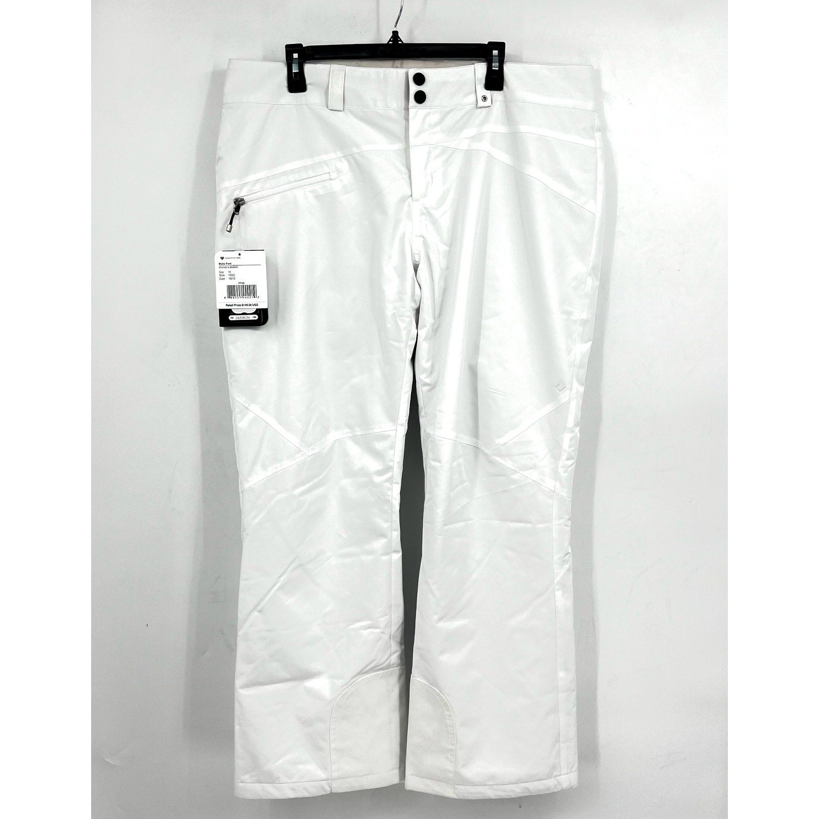 OBERMEYER Womens Malta Thermal Insulated Snow Pants Size 16 White NWT