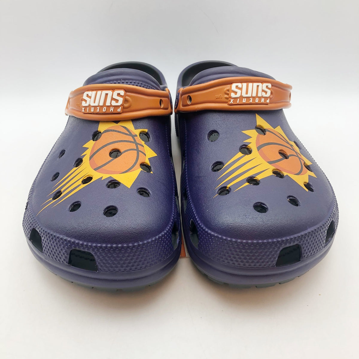 Crocs NBA Phoenix Suns Classic Clogs Mens 8 Womens 10 Black Purple NWT
