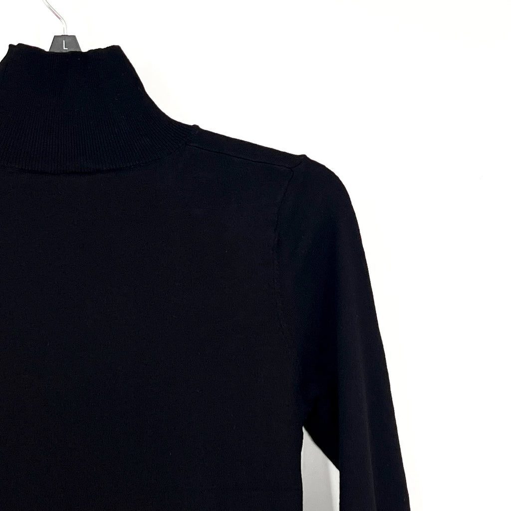 BARDOT Girl's Fine Knit Sweater Size 18 XL Black Long Sleeve Roll Neck NWT