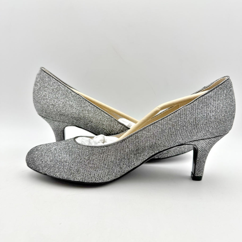 LifeStride Womens Parigi Pumps Size 7.5 Silver Metallic Heels NIB