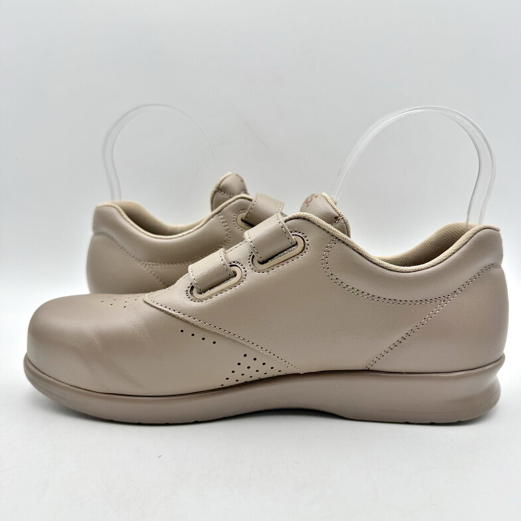 SAS Womens Me Too Adjustable Comfort Shoe US 8.5 W EU 39 Taupe Leather NIB