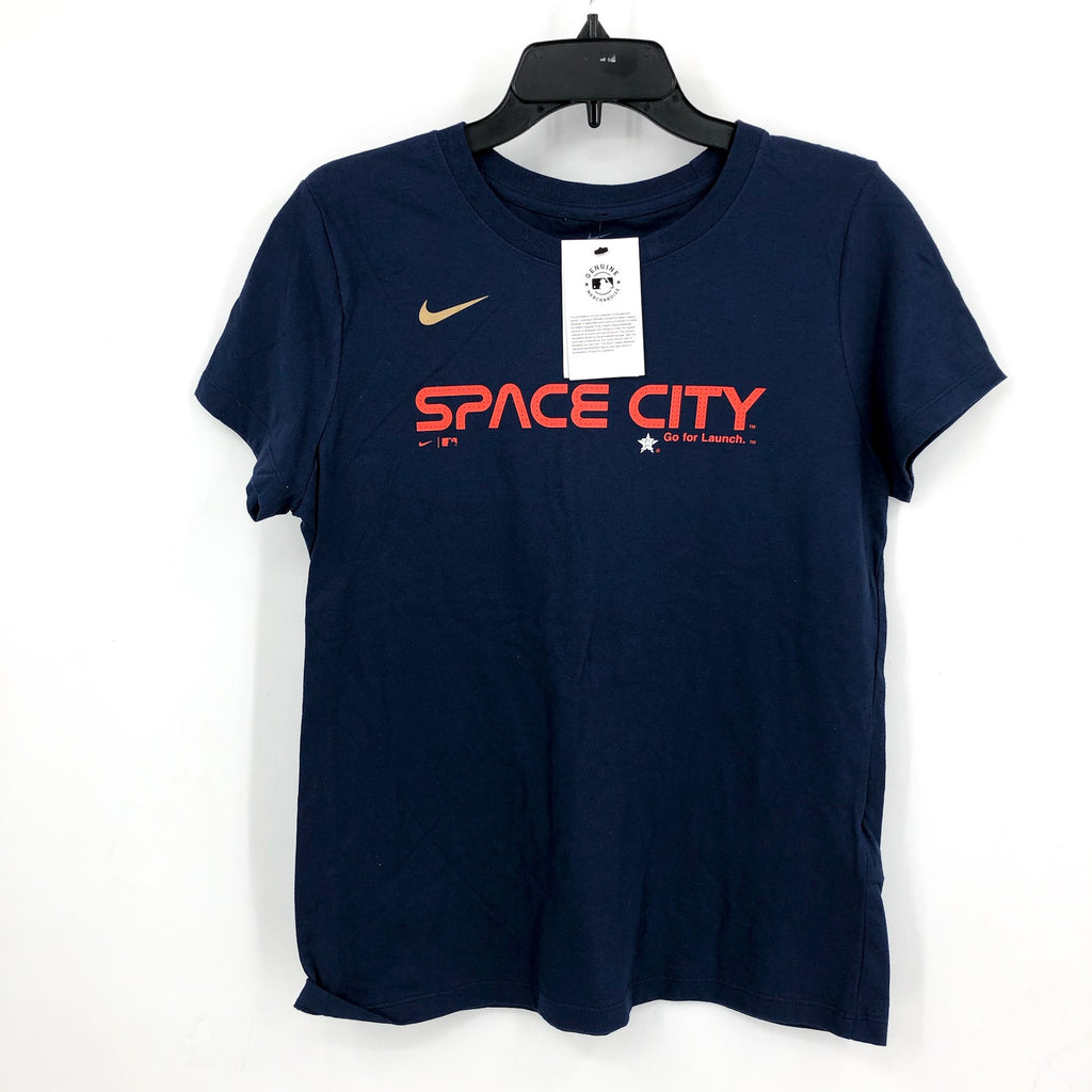NIKE Womens Houston Astros City Connect T-Shirt Medium Blue Short Sleeve NWT