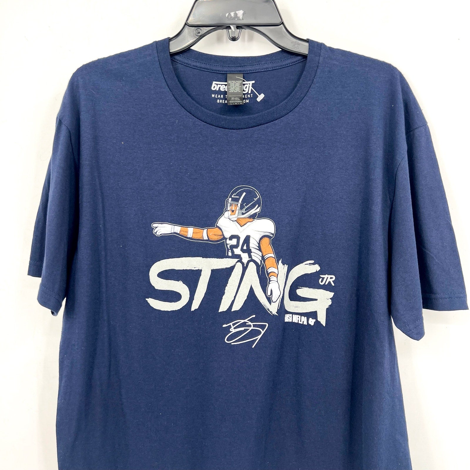 BREAKING T MENS Houston Texans Derek Stingley Jr T-shirt 2XL Navy Blue NWOT