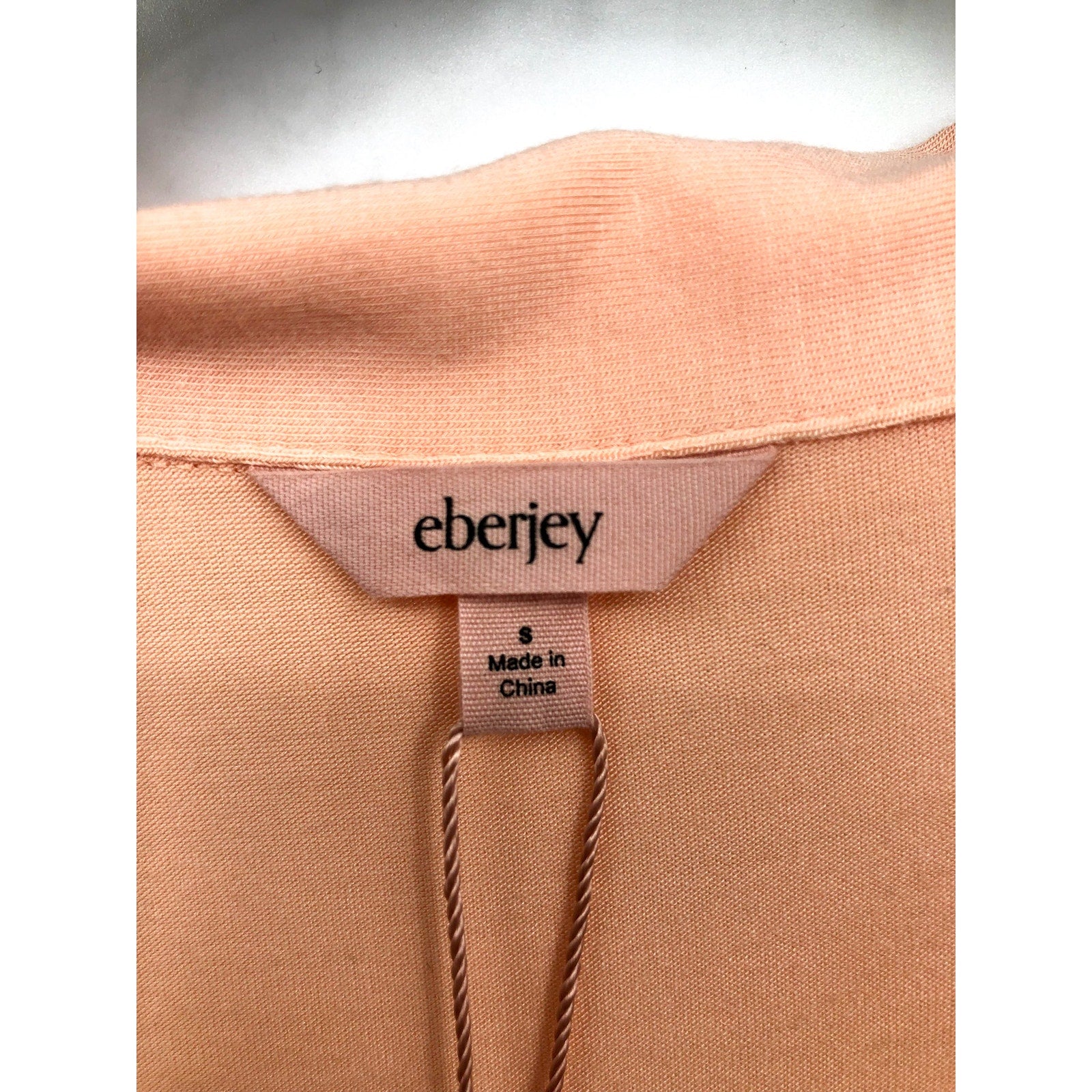 EBERJEY Gisele Shortie Short PJ Set Small Peach Parfait Ivory TENCEL Modal NWT