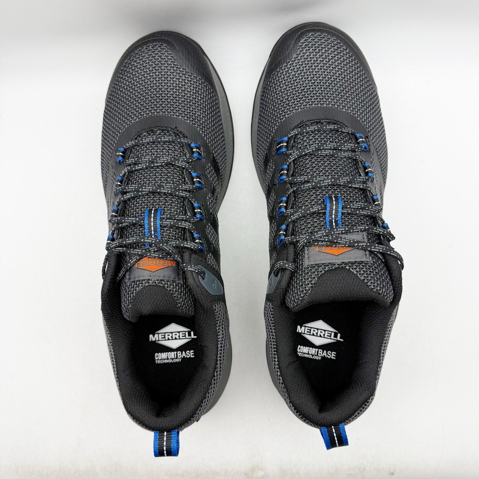 Merrell Mens Nova 3 Work Sneakers US 11.5 Black Blue SR Comp Toe Shoes NIB