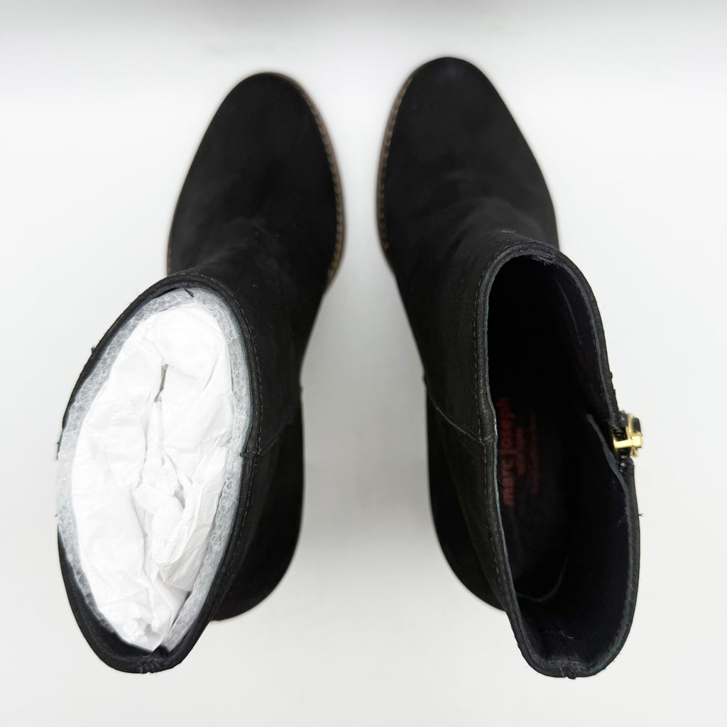 Marc Joseph New York Womens Grand Central Ankle Booties Size 7 Black Nubuck NWOB