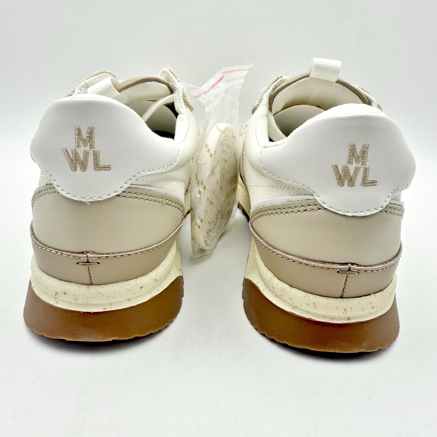 MADEWELL Womens Kickoff Trainer Sneakers US 7 M Cream Tan White Leather NIB