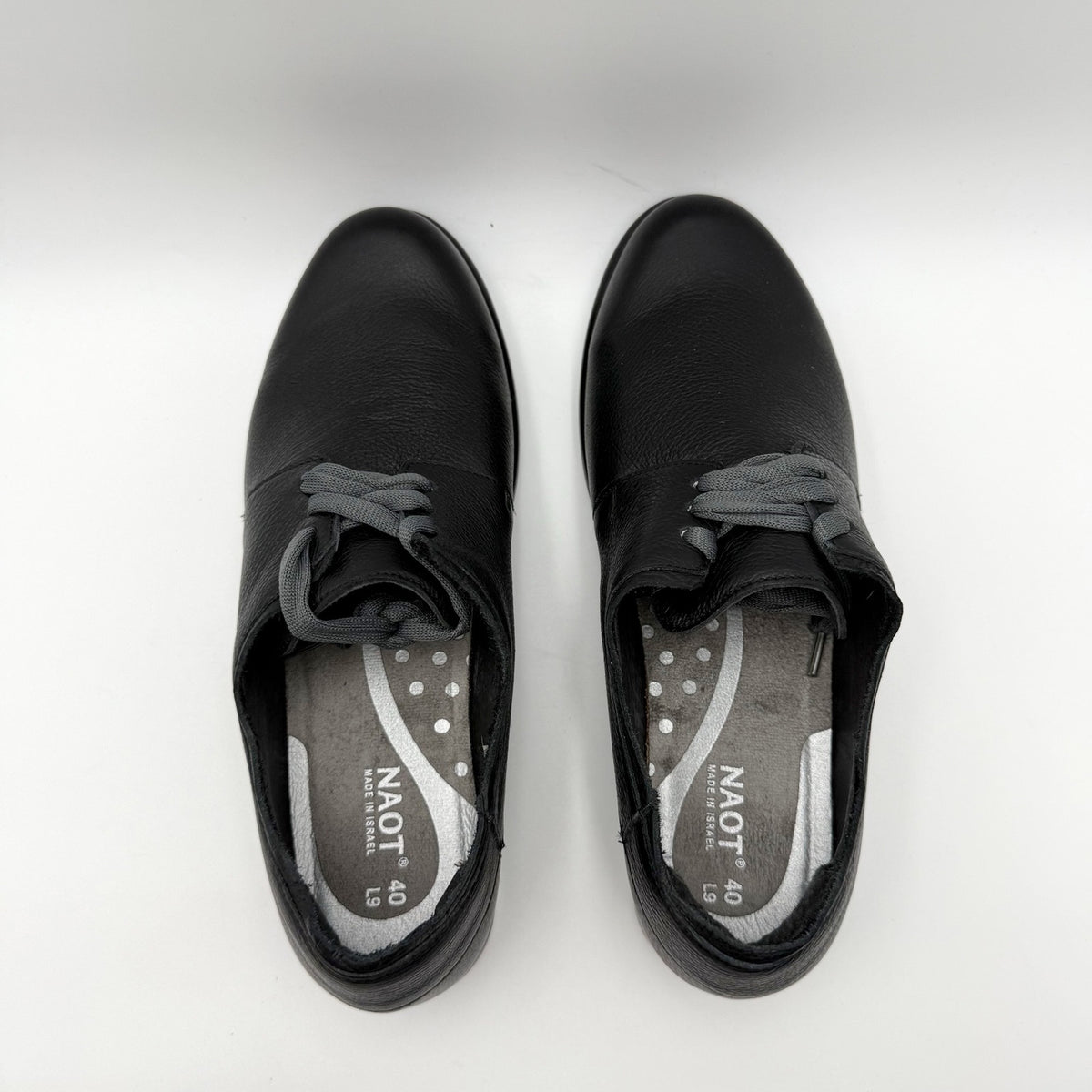 Naot Womens Blizzard Oxford Shoes Size 9 EU 40 Black Leather NWOB