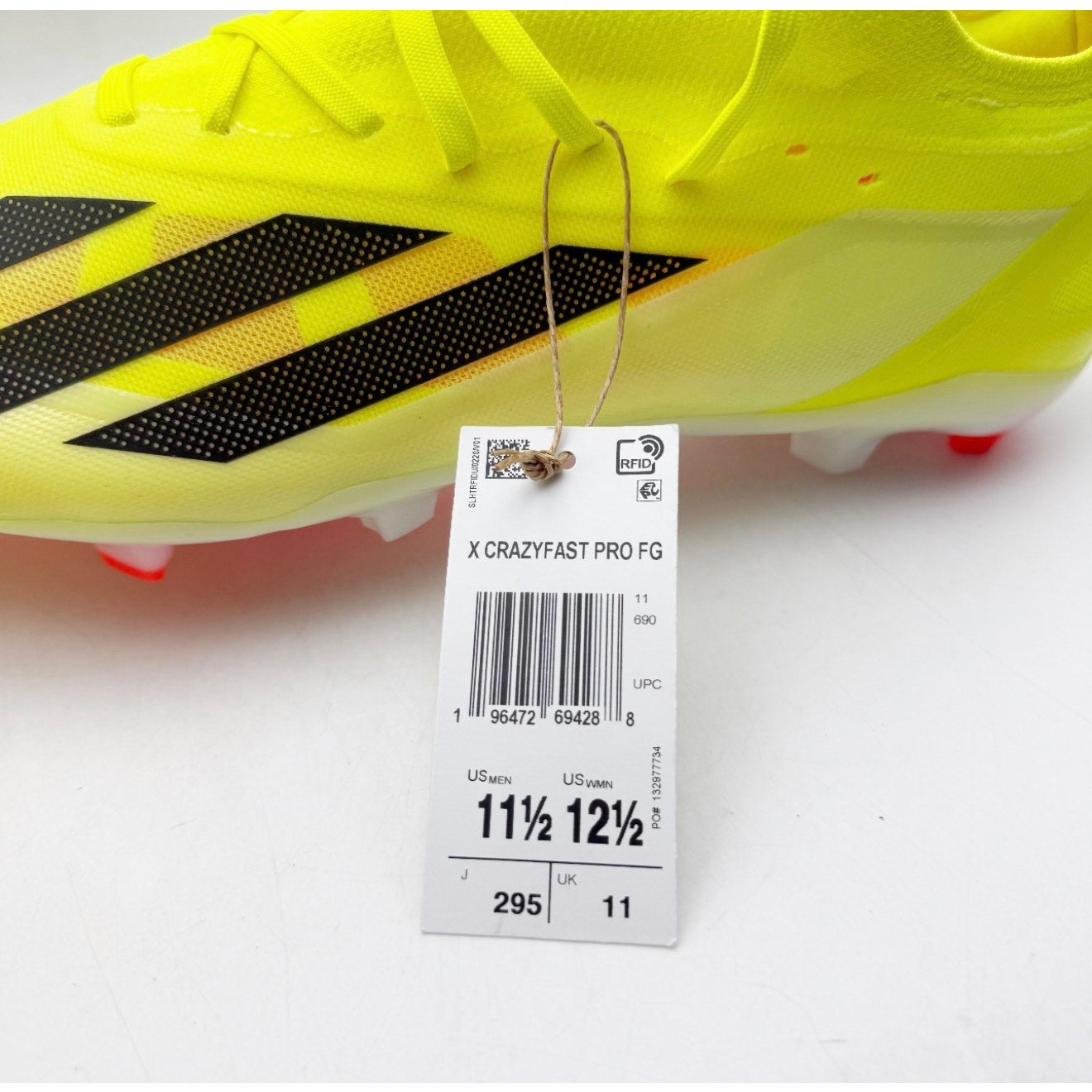 Adidas X Crazyfast Mens Pro Firm Ground Soccer Cleats Size 11.5 Yellow NWOB
