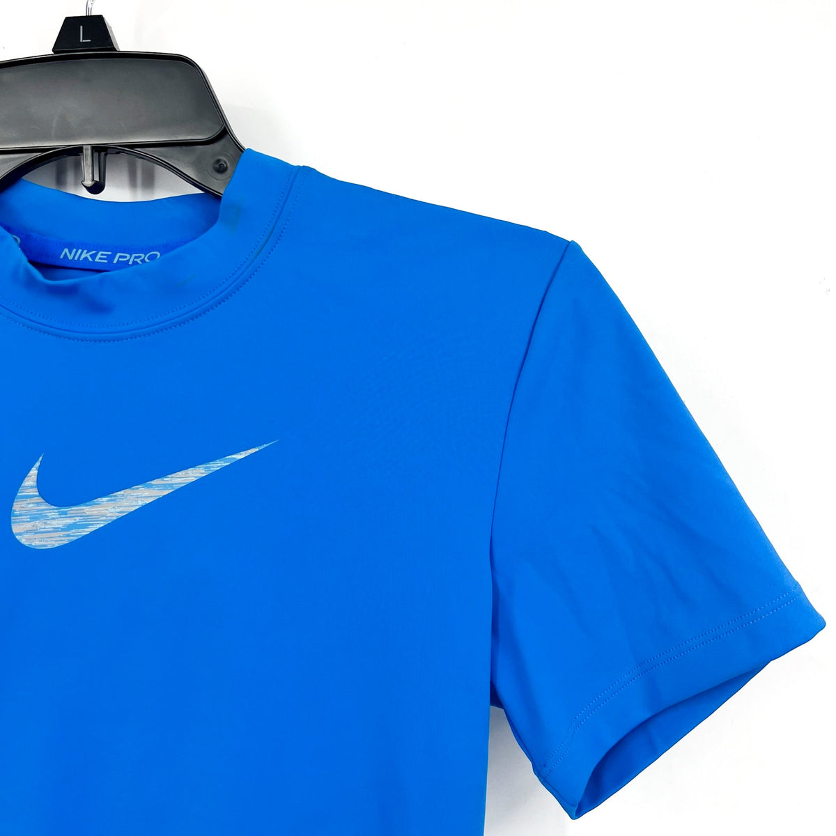 NIKE PRO Women's Dri-FIT Short-Sleeve Cropped Top XS Royal Blue Tshirt NWT