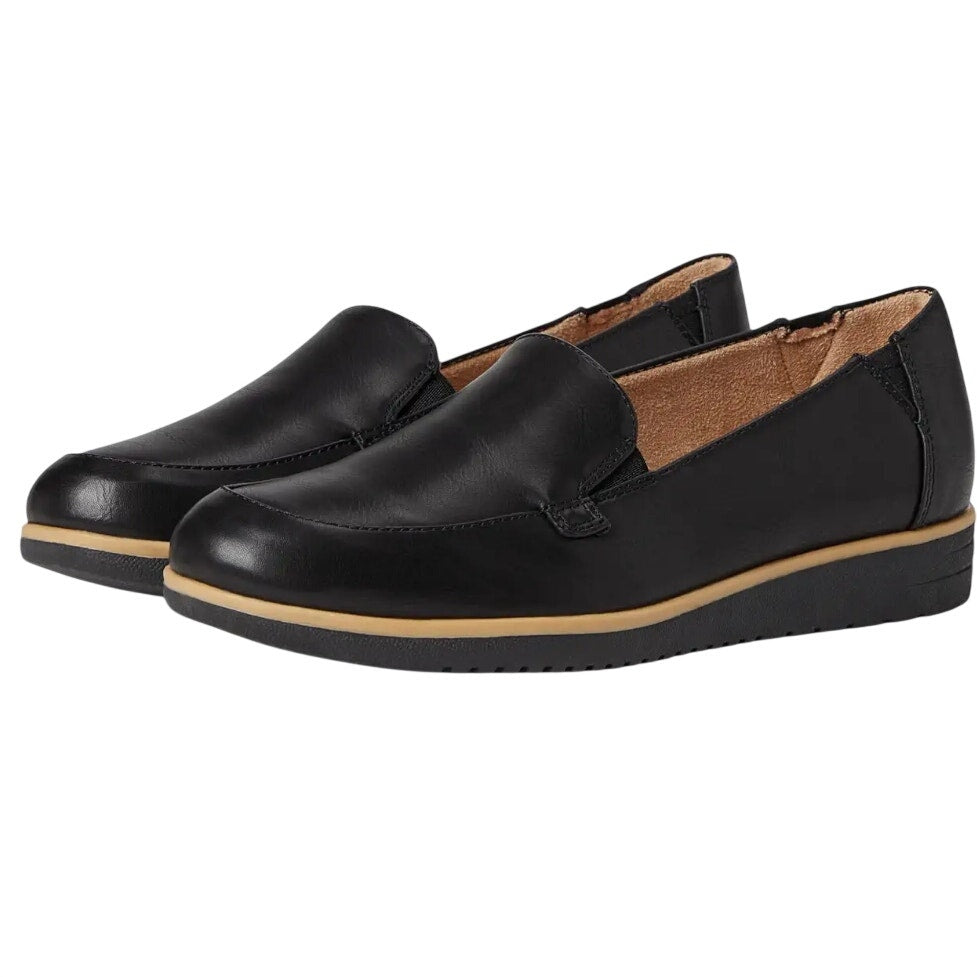SOUL Naturalizer Womens Idea Moc Loafers US 7 M EU 37 Black Vegan Leather NIB