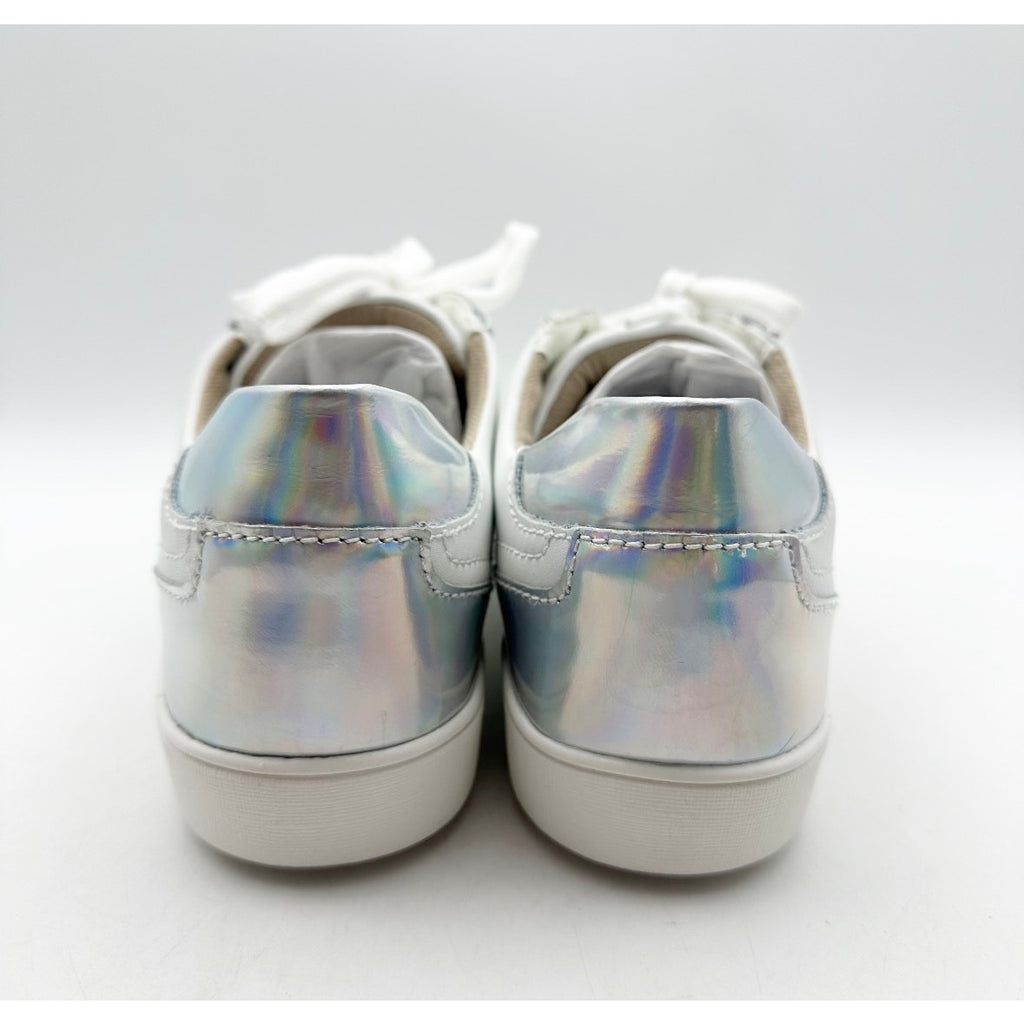 Naturalizer Women's Morrison Casual Sneakers Size 9 M White Silver Leather NIB