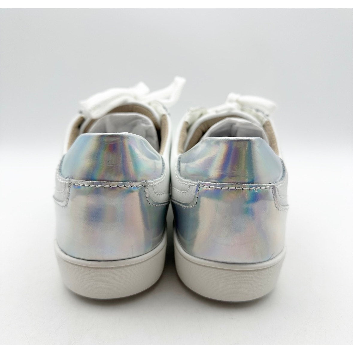 Naturalizer Women's Morrison Casual Sneakers Size 9 M White Silver Leather NIB