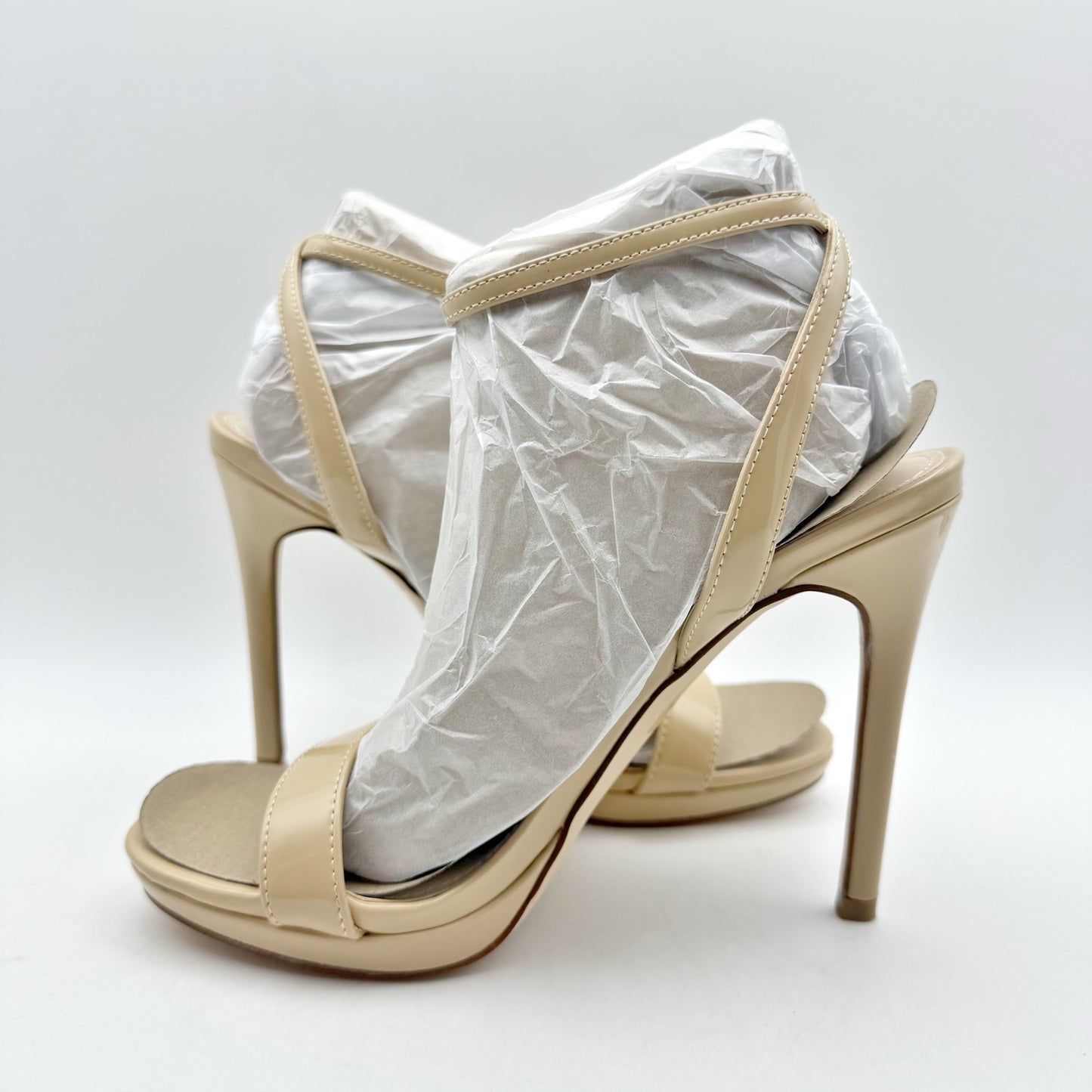 Nine West Womens Loola High Stiletto Heels US 6 M EU 36.5 Light Natural NIB