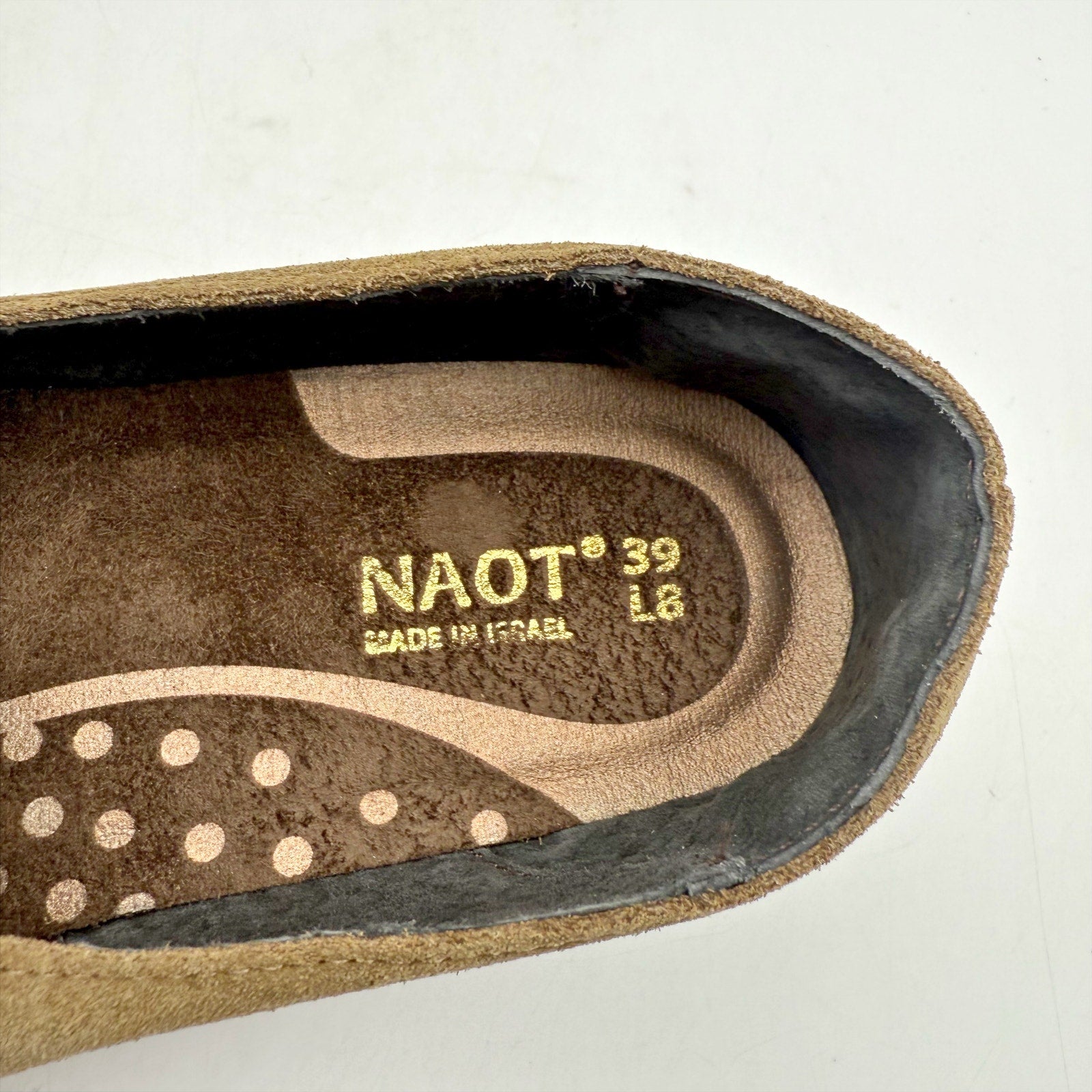 Naot Womens Bentu Loafers EU 39 US 8 Brown Suede Orthotic Friendly NIB