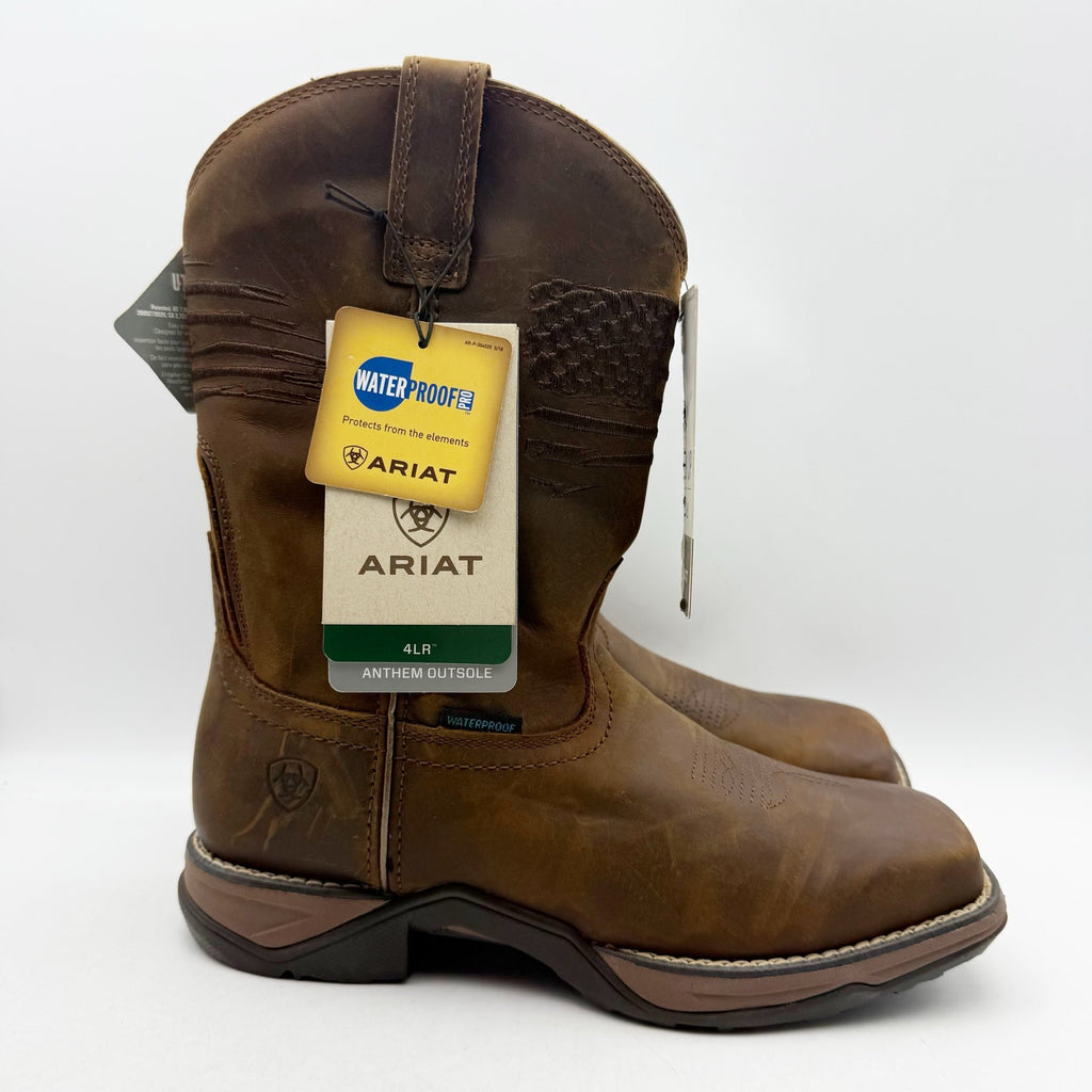 Ariat Womens Anthem Patriot Mid Calf Boot US 7 M Distressed Brown Leather WP NWT