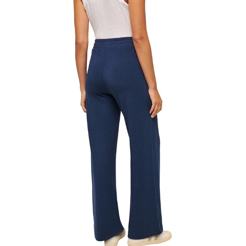 TRAVIS MATHEW Women's Cloud Terry Wide Leg Pants Medium Navy Blazer Lounge NWT