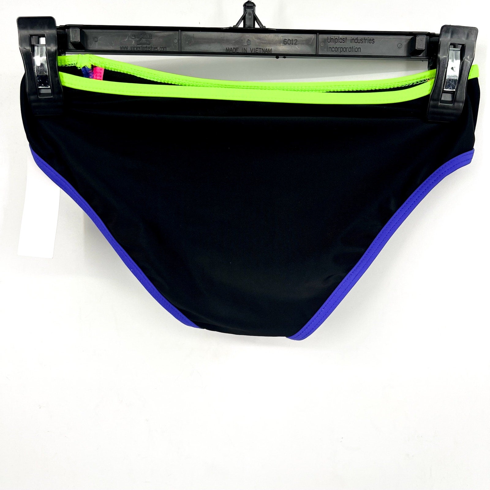UNDER ARMOUR Girl's Angled Midkini Bikini Set Size 10 Black Swim Neon NWT