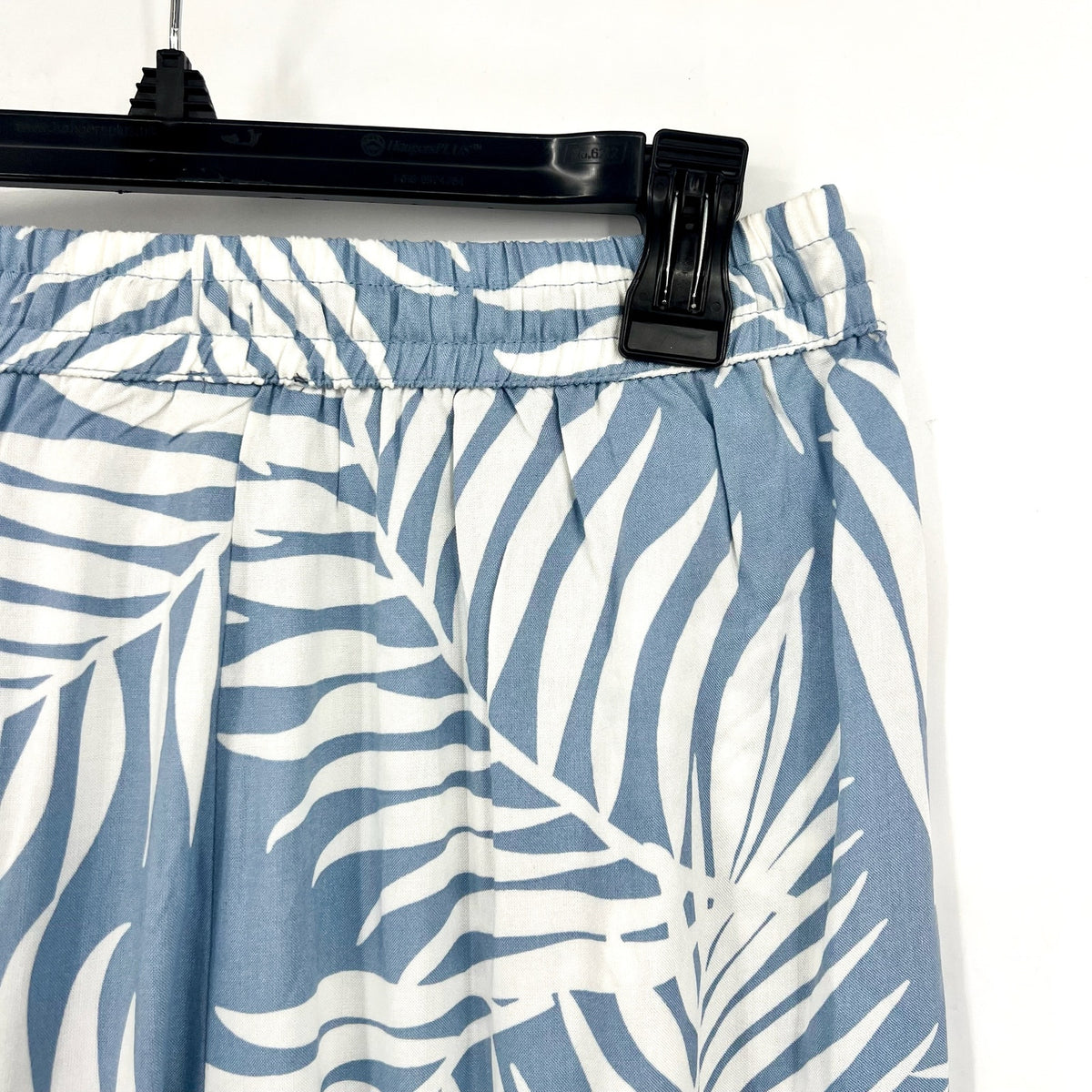 VINCE CAMUTO Women's Wide Leg Print Pants XS Blue White Pull On Lake Breeze NWT