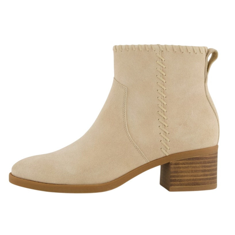 TOMS Womens Delilah Ankle Booties US 7.5 EU 38 Tan Suede Water Repellent NWOB