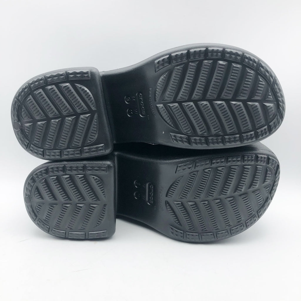 Crocs Womens Siren Crush Platform Clogs Size 11 Black Heels NWT