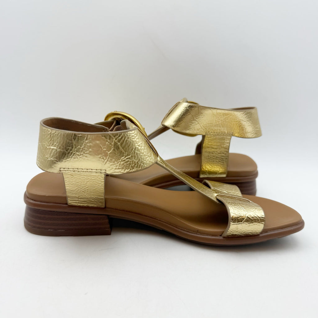 Naturalizer Womens Brandy Sandals US 5 M EU 35 Dark Gold Vegan Leather NWOT