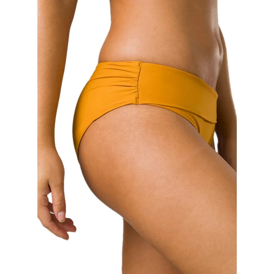 PRANA Women's Marta Hipster Bikini Bottoms Medium 8-10 Gold Deep Solstice NWT