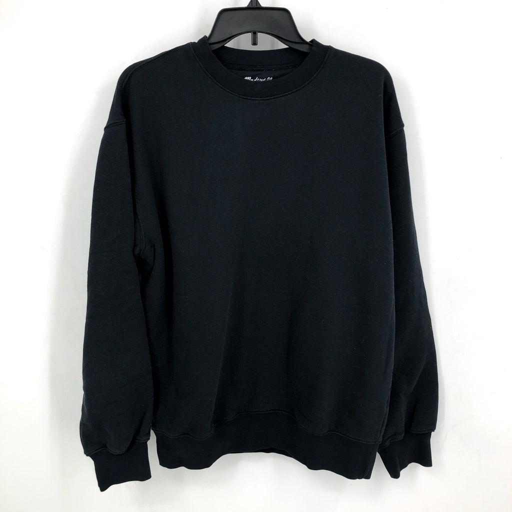 MADEWELL Woodland Reverse Crew Neck Sweatshirt Small True Black NK077 NWOT