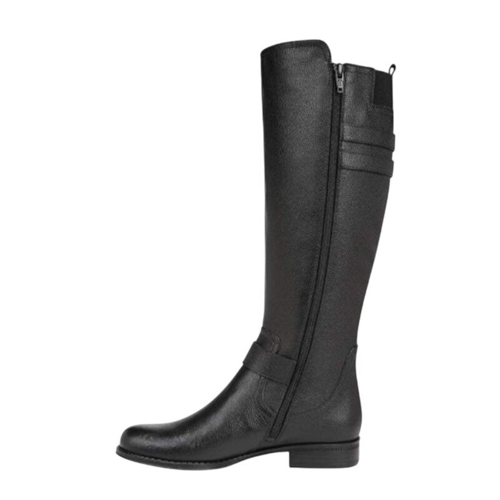 Naturalizer Womens Jessie Knee High Boots Size 8 M WIDE CALF Black Leather NIB