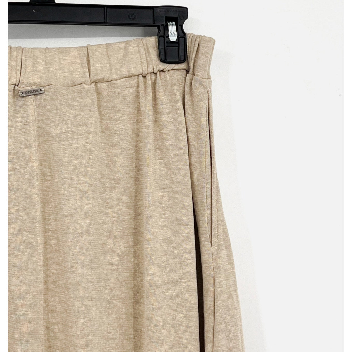 PRANA Women's Tidal Wave Midi Skirt XS Sand Beige High Low Knit NWT