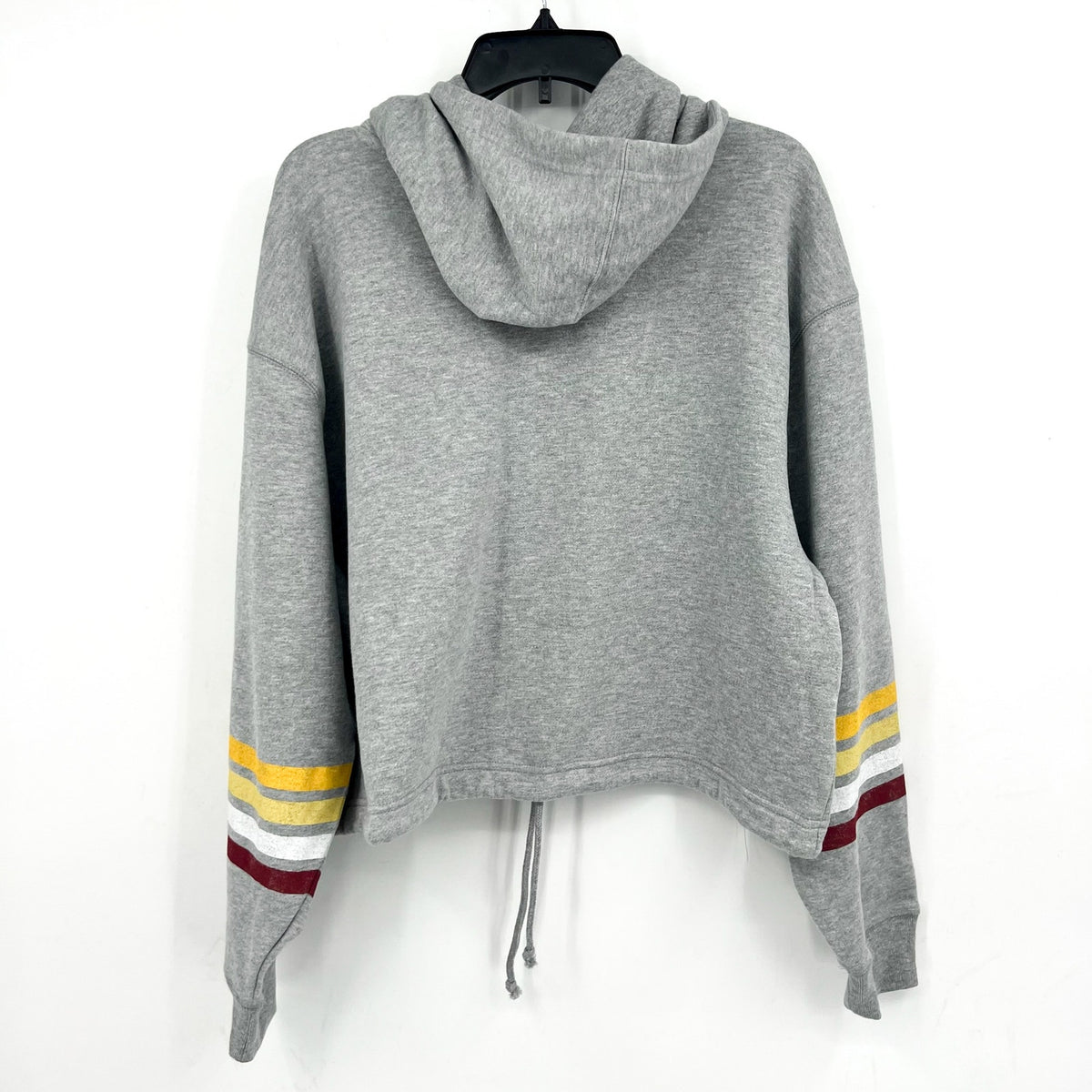 '47 Brand Womens Washington Commanders Crop Hoodie Large Gray Sweatshirt NWT