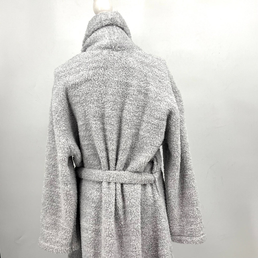 BAREFOOT DREAMS CozyChic Heathered Robe SIZE 2 LARGE- XL HE Ocean-White NWT