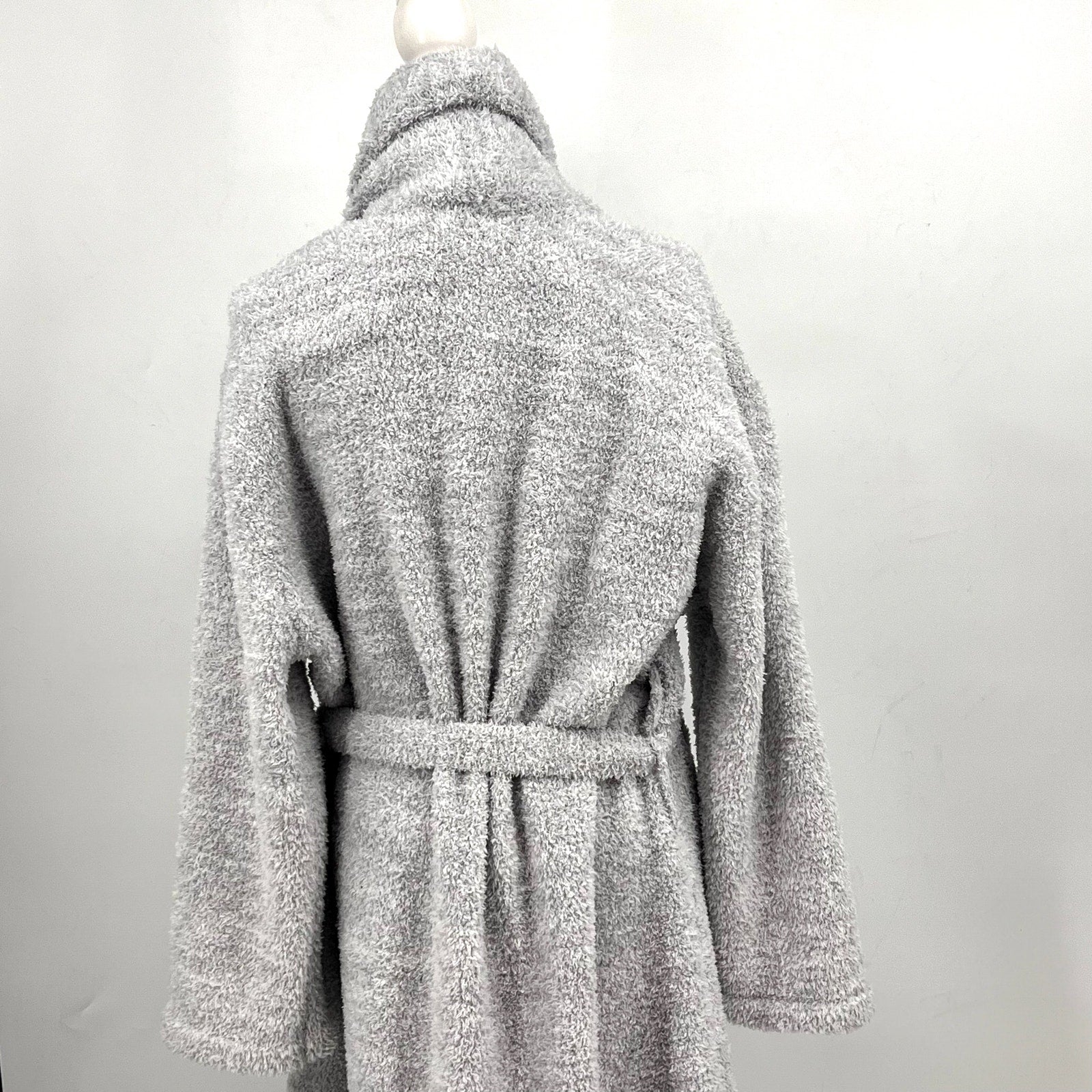 BAREFOOT DREAMS CozyChic Heathered Robe SIZE 2 LARGE- XL HE Ocean-White NWT