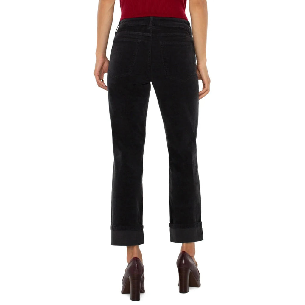 Liverpool Women's Marley Girlfriend Jeans SIZE 10 30 Black Corduroy Stretch NWT