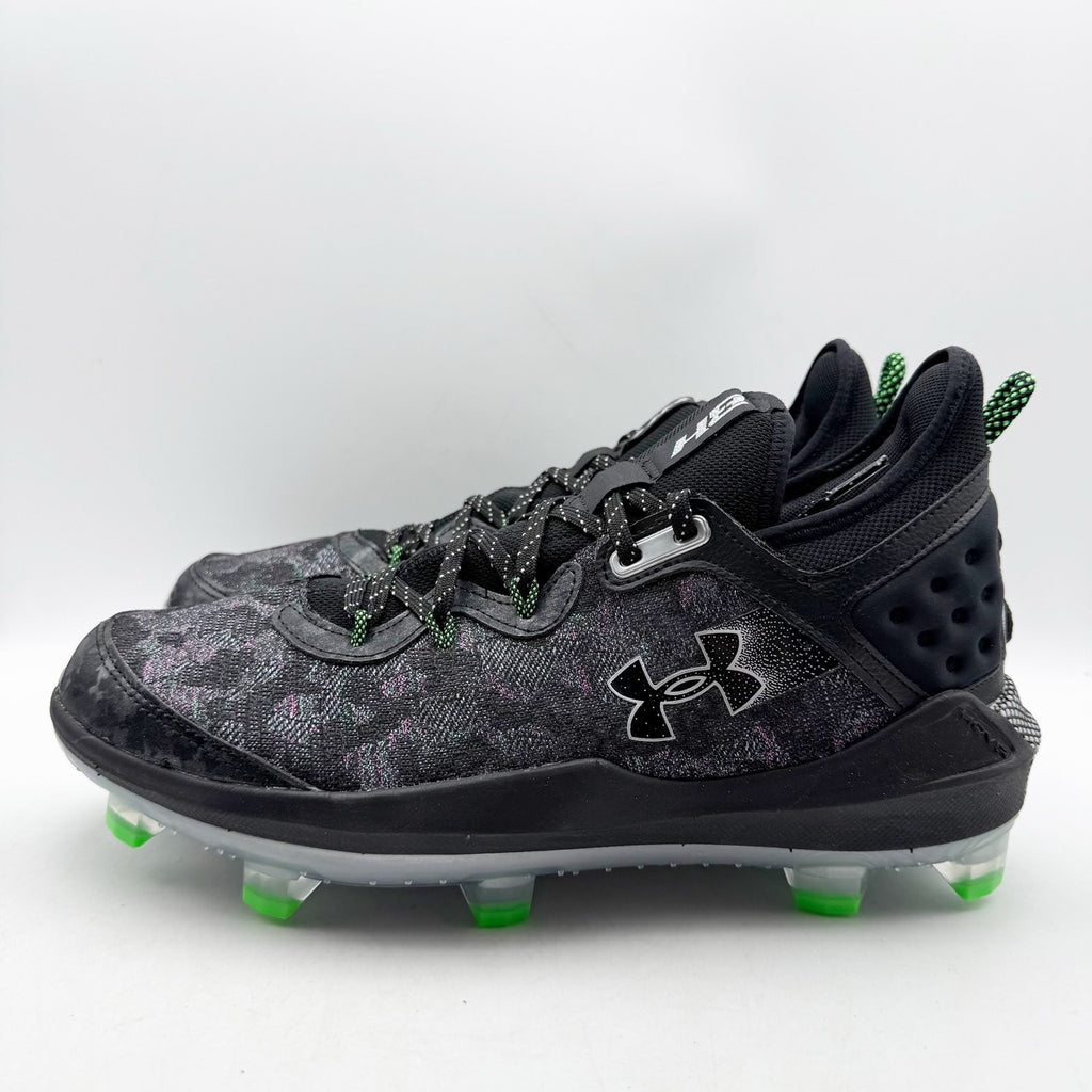 Under Armour Mens Harper 8 Elite Baseball Cleats Size 12 EU 46 Black Green NWOB