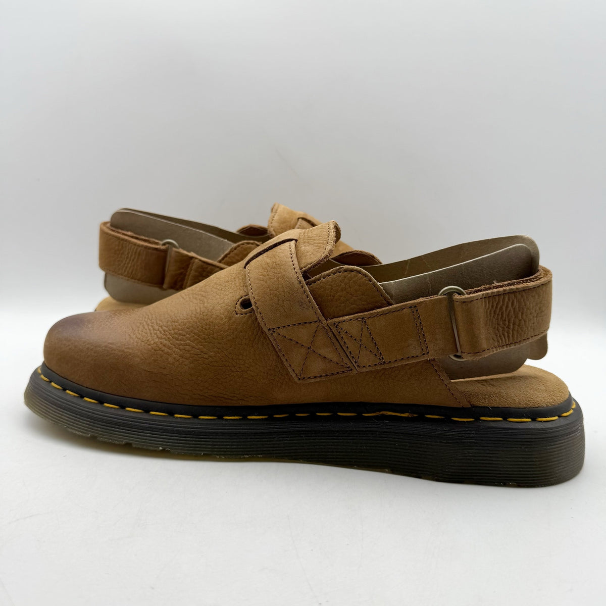 Dr. Martens Jorge II Slingback Mules WOMENS 11 MENS 10 Brown Suede Clogs NIB
